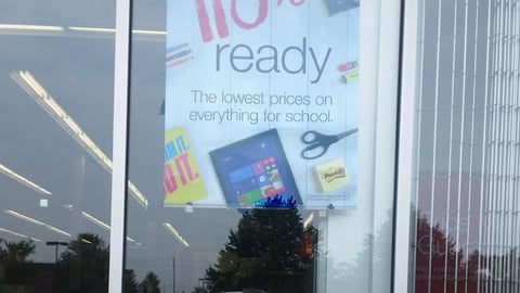 Staples '100% Ready' Window Poster